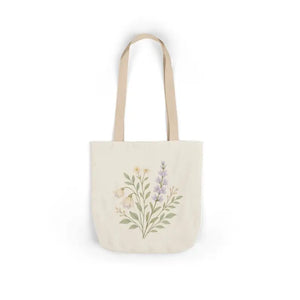 Floral Meadow Canvas Tote Soft Botanical Style Dipaliz - Bags
