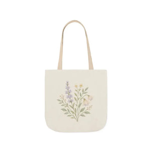 Floral Meadow Canvas Tote Soft Botanical Style Dipaliz - Bags
