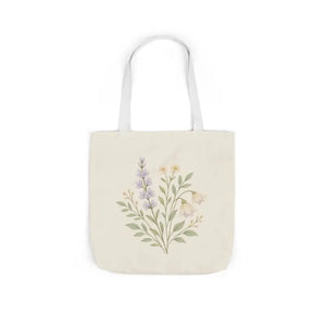 Floral Meadow Canvas Tote Soft Botanical Style Dipaliz - Bags