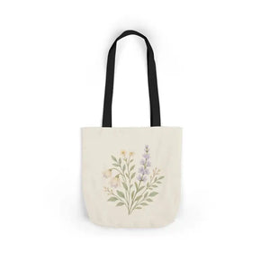 Floral Meadow Canvas Tote Soft Botanical Style Dipaliz - Bags