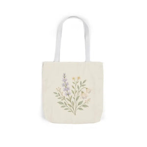 Floral Meadow Canvas Tote Soft Botanical Style Dipaliz - Bags