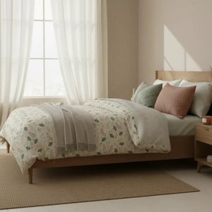 Floral Meadow Cotton Duvet – Botanical Leaf - Dipaliz - Bedding Sets