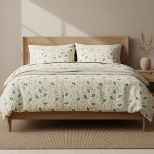 Floral Meadow Cotton Duvet – Botanical Leaf - Dipaliz - Bedding Sets