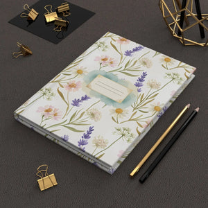Floral Meadow Hardcover Journal, Lavender & Wildflower Notebook - Journals