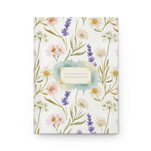 Floral Meadow Hardcover Journal, Lavender & Wildflower Notebook - Journals