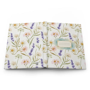 Floral Meadow Hardcover Journal, Lavender & Wildflower Notebook - Journals