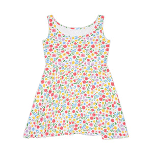 Floral Meadow Skater Dress – Vibrant Casual - Dipaliz - Dresses - Xs
