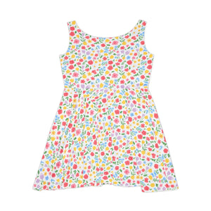 Floral Meadow Skater Dress – Vibrant Casual - Dipaliz - Dresses - Xs