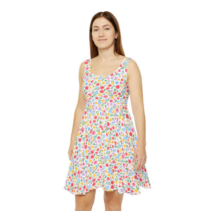 Floral Meadow Skater Dress – Vibrant Casual - Dipaliz - Dresses - Xs