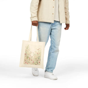 Floral Meadow Tote Bag – Cotton Canvas - Dipaliz - Tote Bags