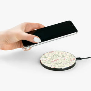 Accessories - Floral Meadow Wireless Charger - Fast Qi Charging Pad - Dipaliz Round / one Size