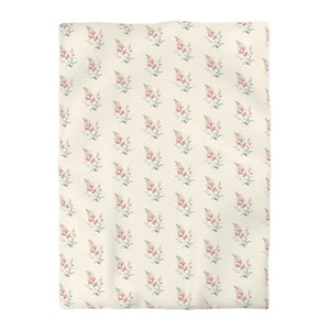 Floral Microfiber Duvet Cover - Cozy Bedroom Chic - Dipaliz - Twin Xl / Cream - Covers