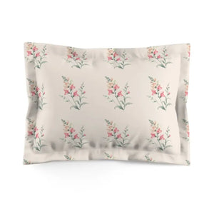 Floral Microfiber Pillow Sham - Soft Botanical Design - Dipaliz - Standard - Pillowcases & Shams