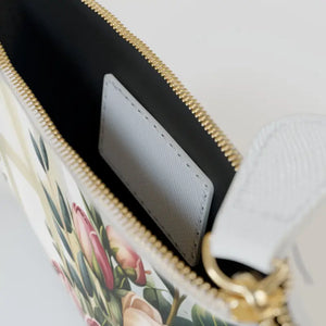 Floral Mini Clutch Bag - Evening Party Wedding Accessory - Dipaliz - 6.3” x 4” / White - Bags