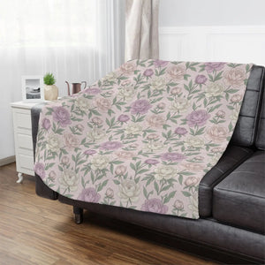 Floral Minky Blanket – Vintage Rose Nursery - Dipaliz - Blankets