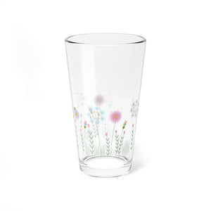 Vibrant Floral Mixing Glass - Garden Parties 16oz - Dipaliz - Beer Glasses