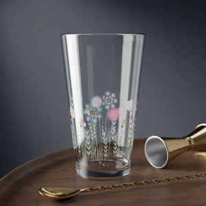 Floral Mixing Glass - Brighten Cocktails Garden Parties - Dipaliz - 16oz - Beer Glasses