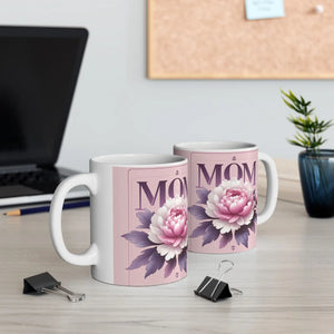 Vibrant Floral Mom Ceramic Mug - Dishwasher Safe - Dipaliz - Mugs