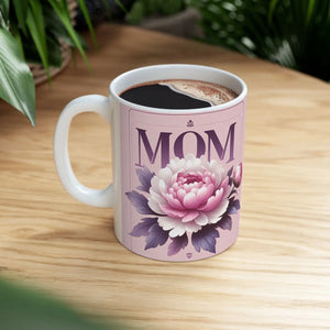 Vibrant Floral Mom Ceramic Mug - Dishwasher Safe - Dipaliz - Mugs