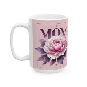 Vibrant Floral Mom Ceramic Mug - Dishwasher Safe - Dipaliz - Mugs