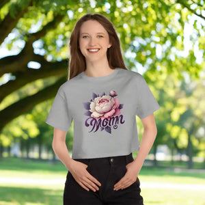 Vibrant Floral Mom Cropped Tee - Soft Cotton - Dipaliz - T-shirts - Xs