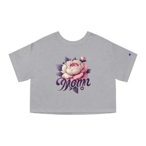 Vibrant Floral Mom Cropped Tee - Comfy Playful Style - Dipaliz - T-shirts
