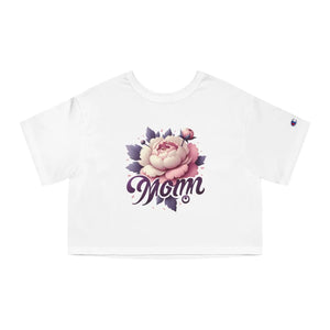 Vibrant Floral Mom Cropped Tee - Soft Cotton - Dipaliz - T-shirts - Xs