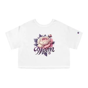 Vibrant Floral Mom Cropped Tee - Comfy Playful Style - Dipaliz - White / Xs - T-shirts