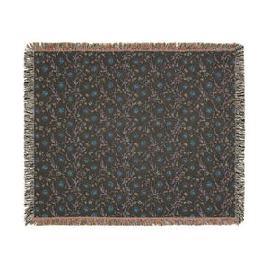 Floral Mosaic Woven Blanket – Cotton Throw - Dipaliz - Blankets