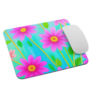 Mouse Pad Large Bright Flowers Pink Floral Desk Mat - Dipaliz - Pads