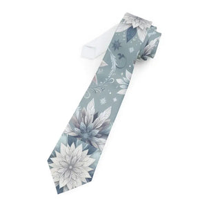 Floral Necktie Satin Finish Unique Accessory - Dipaliz - one Size - Neckties