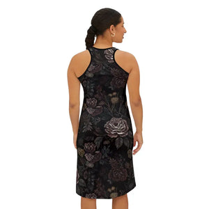 Floral Noir Racerback Dress - Vintage Rose Print - Dipaliz - Tank Top