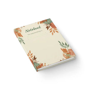 Paper Products - Floral Notebook Journal - Autumn Botanical Matte Cover - Dipaliz