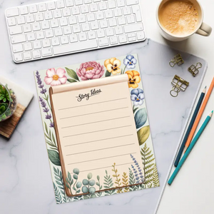 Floral Notepad for Story Ideas and Trendy Outfits - Dipaliz - Notepads