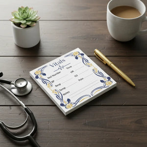 Floral Nurse Vitals Medical Note Pad – Shift Charting - Dipaliz - Sticky Notes