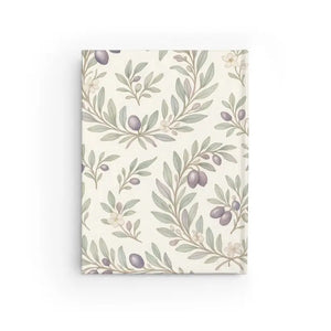 Floral Olive Branch Hardcover Notebook - Premium Journal - Dipaliz - Notebooks & Notepads
