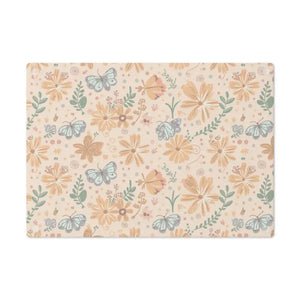 Floral Orange Cutting Board - Tempered Glass Non-porous - Dipaliz - Boards