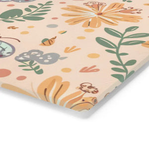Floral Orange Cutting Board - Tempered Glass Non-porous - Dipaliz - Boards