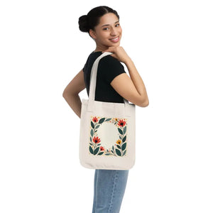 Floral Canvas Tote - Eco Chic Style Statement - Dipaliz - one Size / Natural - Bags