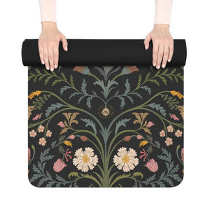 Floral Rubber Yoga Mat – Ornate Pattern - Dipaliz - & Pilates Mats