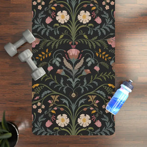 Floral Rubber Yoga Mat - Vibrant Ornate Pattern - Dipaliz - 24” x 70” - & Pilates Mats