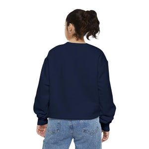 Floral Outline Sweatshirt - Minimal Peony Graphic Garment-dyed Crew - Sweatshirts - m