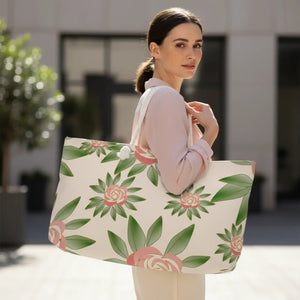 DipaliZ floral weekender bag with an all-over botanical print and lined interior