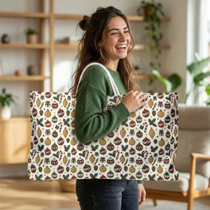 Floral Oversized Polyester Weekender - Christmas Style - Dipaliz - Luggage & Bags