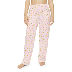 Women’s Pajama Pants - Floral Pattern Brushed Polyester - Dipaliz