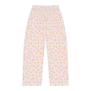 Women’s Pajama Pants - Floral Pattern Brushed Polyester - Dipaliz