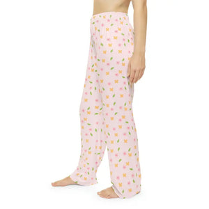 Women’s Pajama Pants - Floral Pattern Brushed Polyester - Dipaliz