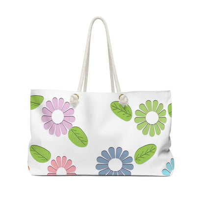 Bright Blossoms: Oversized Floral Polyester Weekender Bag - 24’’ × 13’’ Bags