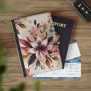 Vibrant Floral Passport Cover - Faux Leather - Dipaliz - Travel Wallets