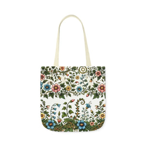Pastel Floral Canvas Tote - Polyester Everyday Bag - Dipaliz - Bags